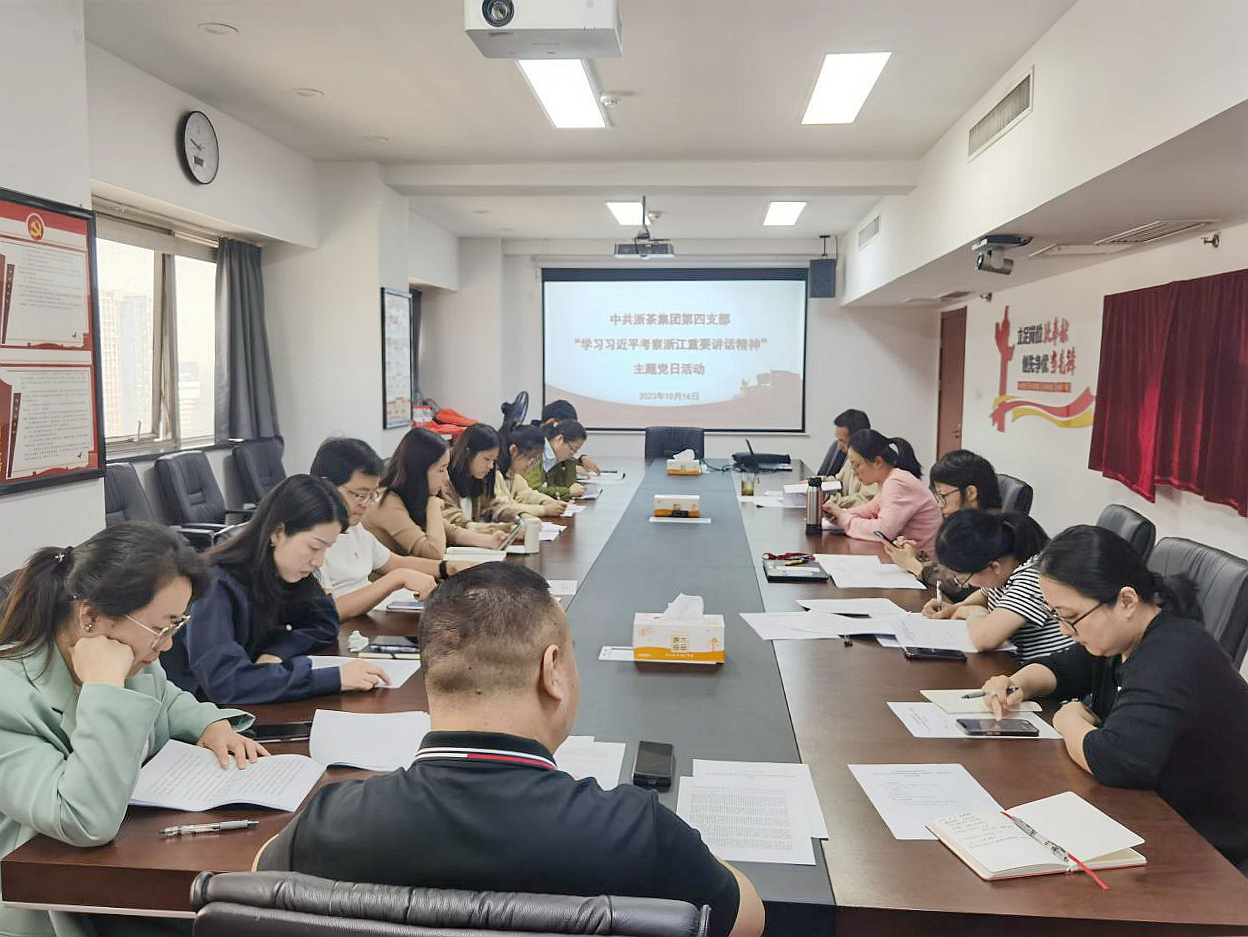 尊龙凯时(中国)人生就是搏!集团第四党支部开展“深入学习习近平总书记考察浙江重要讲话精神”主题党日活动